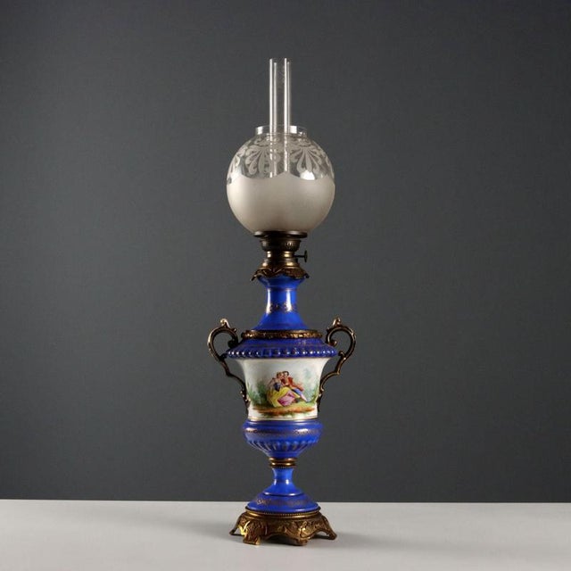 Antique Bronze Oil Lamp from Kosmos Brenner, Europe, 19th Century For Sale - Image 9 of 9