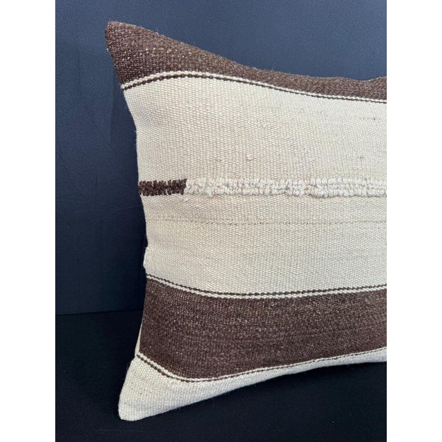 Turkish Hemp Pillow Cushion Natural Beige Brown Pillow Cushion Cover 20"x20" #30554 Enhance your home decor with our Kilim...