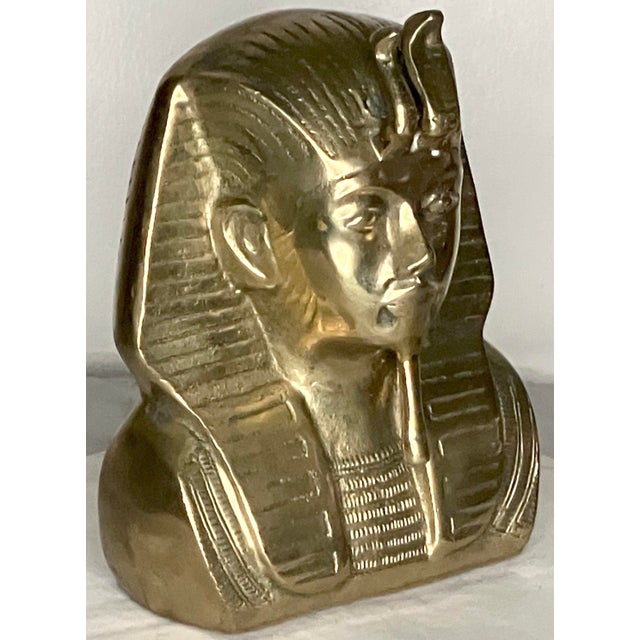 Treasures of Tutankhamun 1979 Traveling Museum Exhibition Bust –6.7 Lbs. For Sale - Image 11 of 14