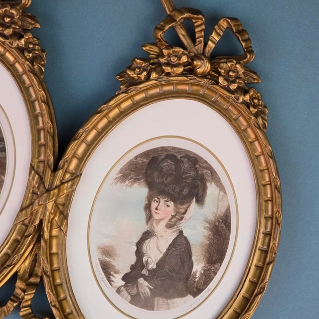 Daniel Gardner, Lady Wilbraham, 1800s, Wood and Paper, Framed For Sale - Image 12 of 18