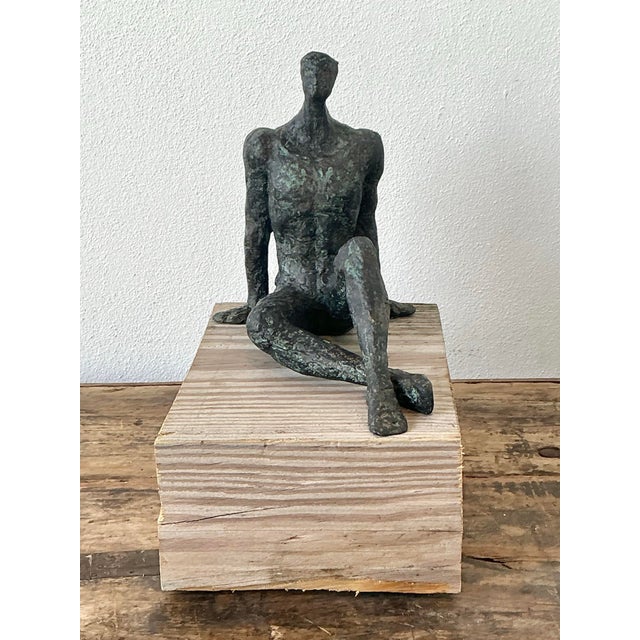 Late 20th Century Vintage Patinated Metal Sculpture After Giacometti For Sale - Image 5 of 12