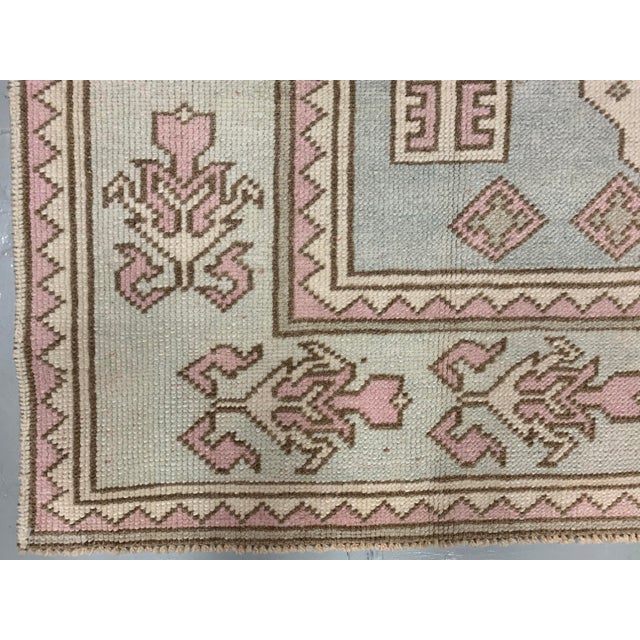Vintage Circa 1940 Turkish Oushak Area Rug 4'7 X 6'7 For Sale - Image 10 of 10