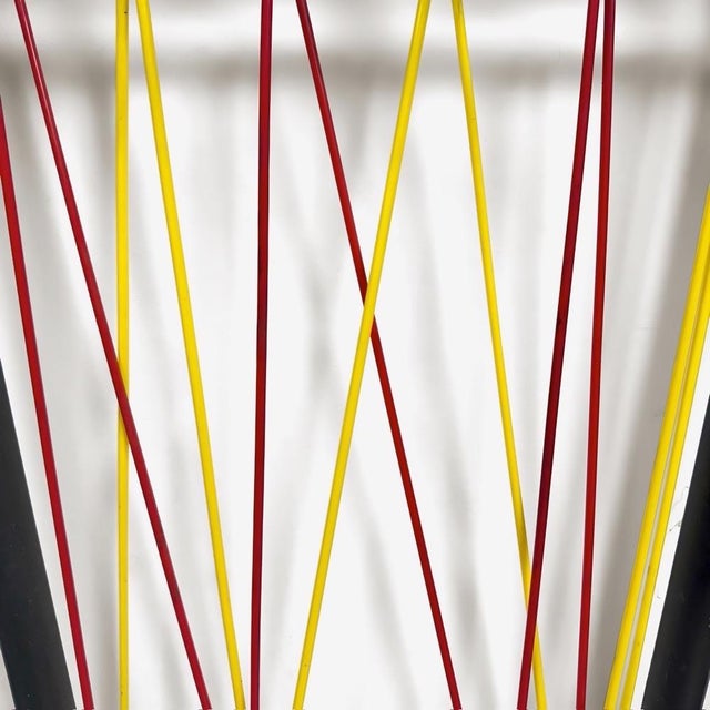 Vintage Metal Coat Rack with Wooden Balls and Scoubidou Cords, 1960s For Sale - Image 6 of 18