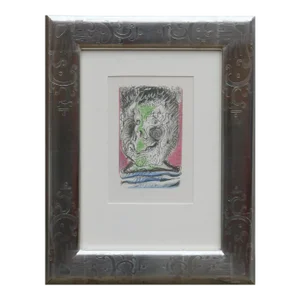 Profile from "le Gout Du Bonheur", Pablo Picasso Lithograph on Arches