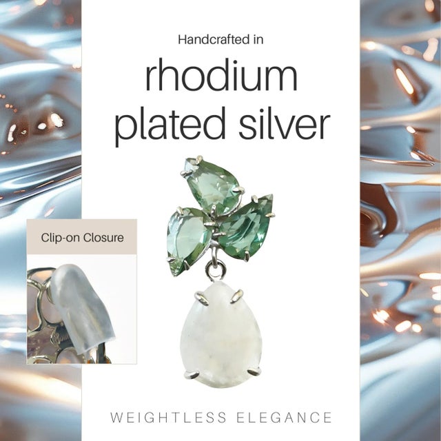 Charleston Earrings Clip On- 2 Pieces For Sale - Image 4 of 7