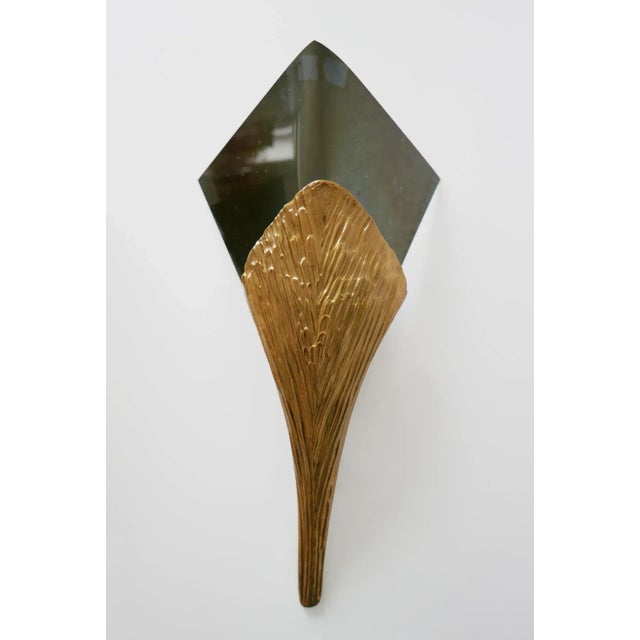 Large Bronze Nefertiti Sconces by Chrystiane Charles for Maison Charles, 1980s, Set of 2 For Sale - Image 6 of 15