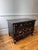 A late 19th century Scandinavian blanket chest, hand-painted with traditional floral motifs in deep navy with red, cream,...