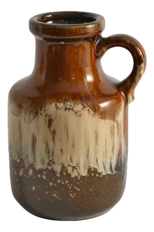 Mid-Century Modern Fat Lava Drip Glaze Ceramic Vase, West Germany, 1970s