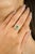 Zambian Emerald Pharaonic Style Cluster Diamond Ring Size 6 For Sale In New York - Image 6 of 12
