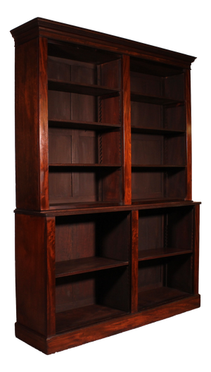 Large 18th Century Georgian Mahogany Open Bookcase