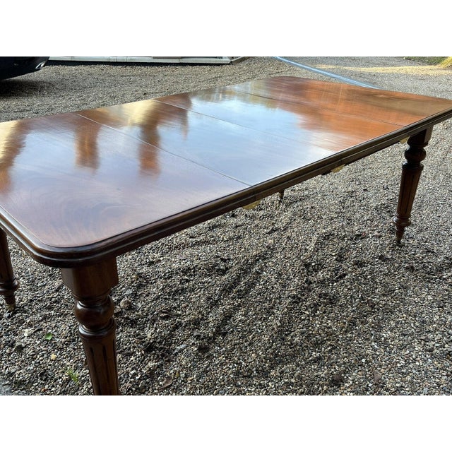 Victorian Extendable Dining Table and Chairs in Mahogany, Set of 7 For Sale - Image 9 of 18