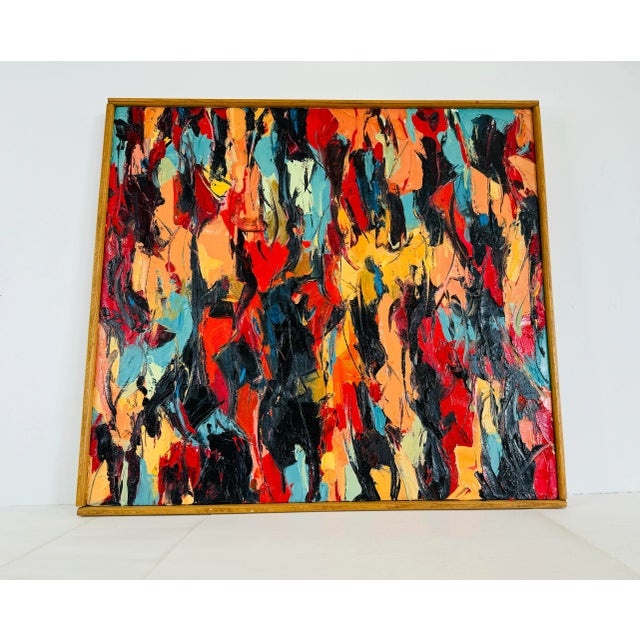 Abstract 1999 Abstract Acrylic Painting “You’ll Never Know” For Sale - Image 3 of 9