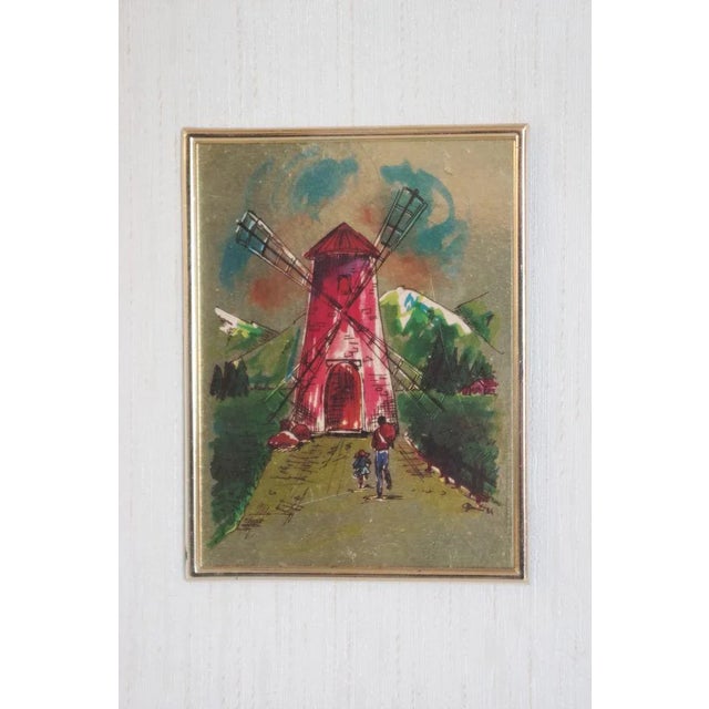 Gold Small Mill Print in Gold Leaf, 1984 For Sale - Image 8 of 9