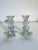Farmhouse Early 20th Century Pressed Glass Candlesticks- a Pair For Sale - Image 3 of 4