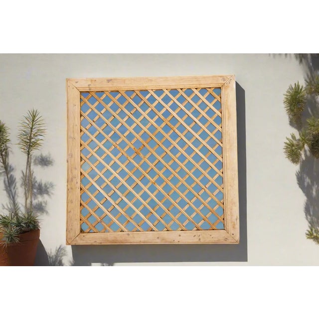 A traditional architectural feature of Chinese buildings, this beautiful antique Chinese lattice window was prominent in...