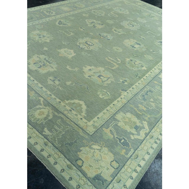 Turkish Oushak Rug 9'11" x 13'7" #19078 For Sale In Houston - Image 6 of 8