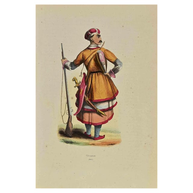 Auguste Wahlen, Circassian, Lithograph, 1844 For Sale
