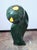 Forest Green Vintage Head Sculpture Lamp in Glazed Ceramic, Poland, 1990s For Sale - Image 8 of 18