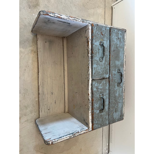 Early 20th Century Painted Pine Utility Cabinet / Work Table For Sale - Image 11 of 11