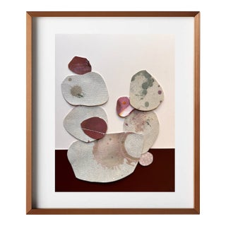 "Love Without Words 6" Original Mixed-Media Collage on Paper by Zac Woodiel For Sale