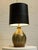 Vintage Boho Chic Drip Glaze Table Lamp With Black Shade For Sale In Los Angeles - Image 6 of 11