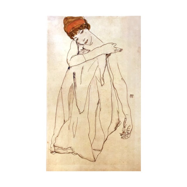 Artist: Egon Schiele Country: Austria Title: Dancer Medium: Offset – 19 Paper: Heavy paper 16 x 12 inch Published: by...