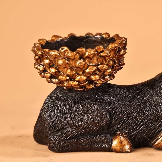 Late 20th Century Pair of Gilt Bronze Deer-Form Brush Washers For Sale - Image 9 of 9