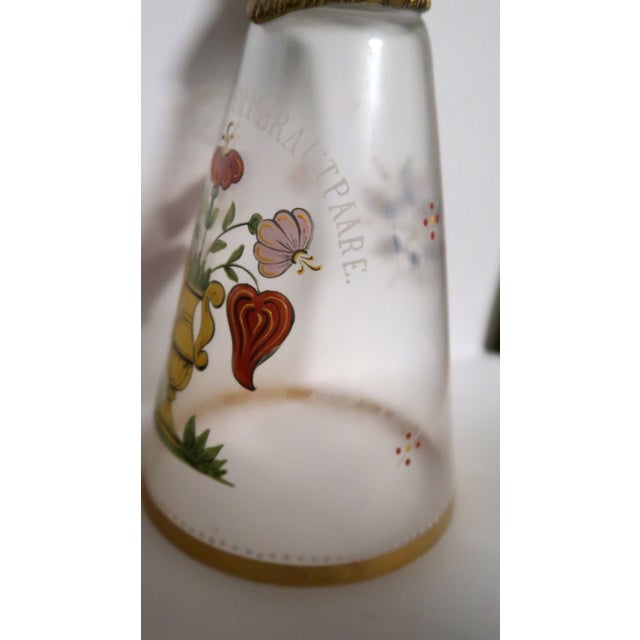 19th Century German Blown Glass Wedding Cup - Exquisite Flowers in an Urn, and Loving Wish! Attributed to Fritz Heckert (German 1837 - 1887). For Sale - Image 16 of 16