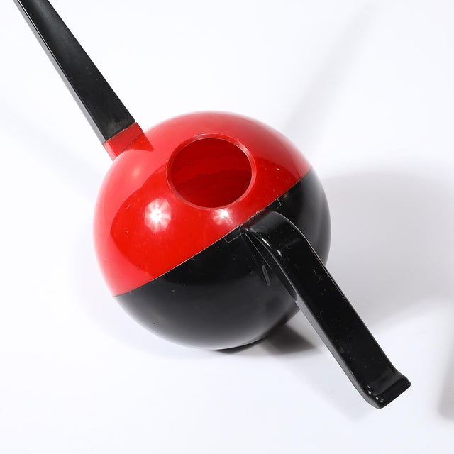 Mid-Century Watering Can in Vermillion Red & Black Signed Quality Molding Co. For Sale - Image 9 of 12
