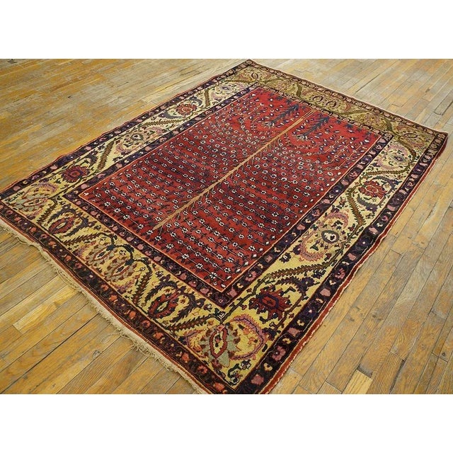 Persian Late 19th Century Persian Bakhtiari Tree of Life Carpet (4'7" x 6'2"-140 x 188 ) For Sale - Image 3 of 10