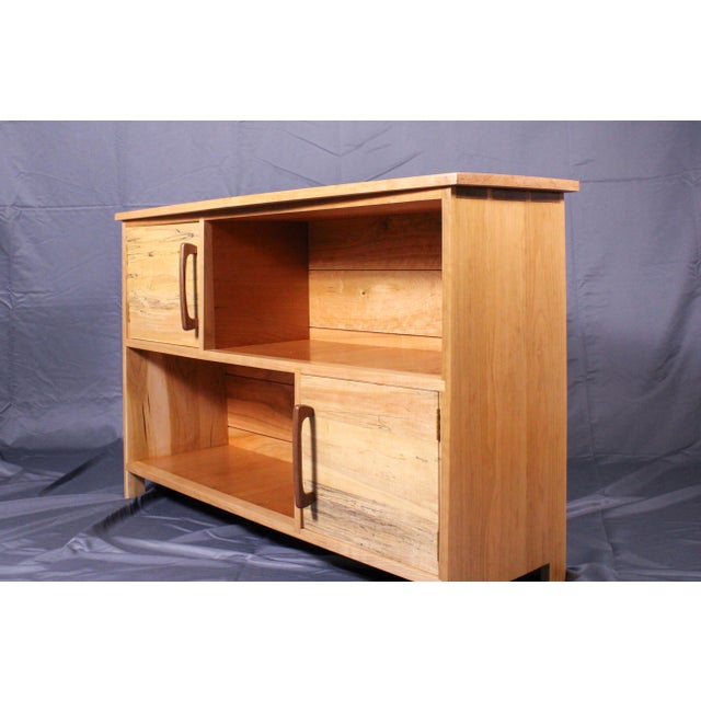 Contemporary Cherry and Spalted Maple Contemporary Sideboard/Credenza For Sale - Image 3 of 13