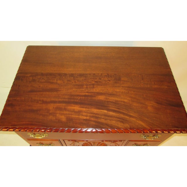 Burgundy 1940s Traditional Custom Made Mahogany Lowboy For Sale - Image 8 of 11