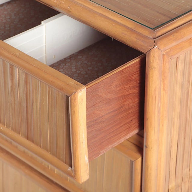 A Three Drawer Rattan Dresser From the Phillipines. Circa 1970 For Sale In Philadelphia - Image 6 of 7