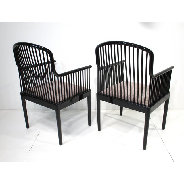 Mid-Century Modern Stendig Andover Arm Chairs by Davis Allen Italy For Sale - Image 3 of 12