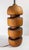Mid 20th Century Mid 20th Century Mid-Century Modern Sculptural Architectural Turned Walnut Table Lamp For Sale - Image 5 of 10