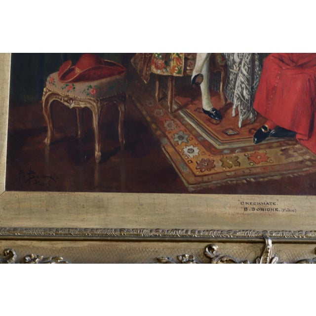 Borione, Checkmate, 1900, Oil on Canvas For Sale - Image 3 of 9