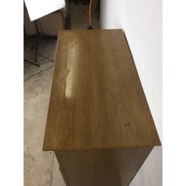 Brown Mid Century Modern Highboy Dresser With Limed Walnut Finish For Sale - Image 8 of 18
