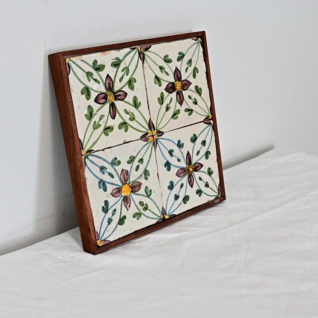 Spanish Framed Set of 18th Century Portuguese Tiles For Sale - Image 3 of 7