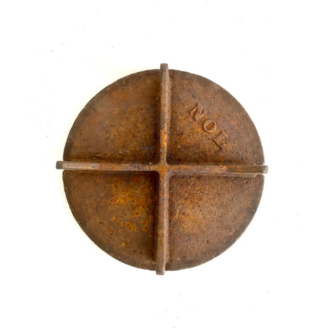 1920s Salvaged Nola Water Meter Cover For Sale In Los Angeles - Image 6 of 7