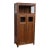 Reclaimed Teak Wood Display Cabinet With Upper Open Shelf For Sale