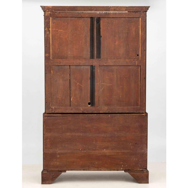 Wood Edwardian Flame Mahogany Linen Press, Early 20th Century For Sale - Image 7 of 7