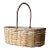 Vintage White Splint Weave Basket For Sale