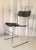Stackable metal mesh dining chair by Arrben Italy c. 1980. Slim chromed steel spaghetti frame with perforated steel seat...