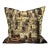 Fornasetti Style House of Cards Silk Down Throw Pillow For Sale