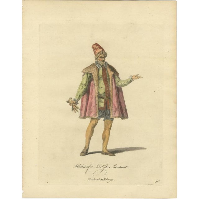 European School, Polish Royal & Noble Costume, 1749, Paper Engravings, Set of 4 For Sale - Image 6 of 9