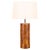 Wood Mid 20th Century Tall Wood Block Column Lamp With Linen Shade by Amter Craft For Sale - Image 7 of 7