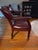 Burgundy Leathersoft Office Chair With Nail Accent on Casters for Mobility For Sale In Atlanta - Image 6 of 6