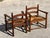 Pair of wood and straw armchairs, French work circa 1960. Removable straw seats in very good condition. Wooden frame in...