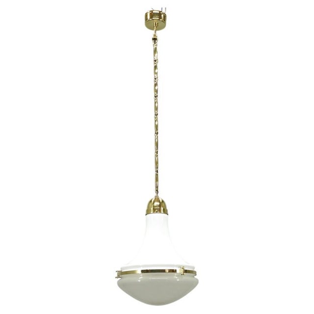 Art Deco Glass Pendant Lamp by Peter Behrens for Siemens, Germany, 1930s For Sale - Image 11 of 11