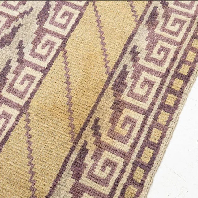 Swedish Art Deco Rug with Greek Key Design, 1930s For Sale - Image 4 of 12